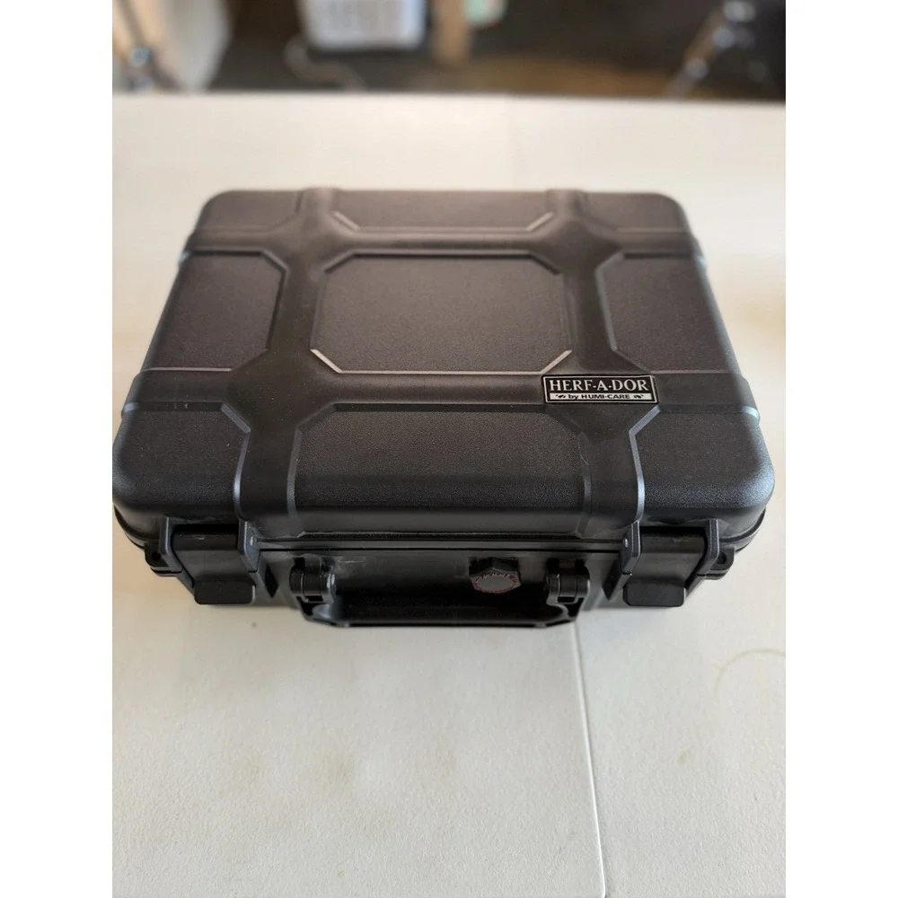 HERF-A-DOR by Humi-Care Travel Cigar Humidor Case - Black